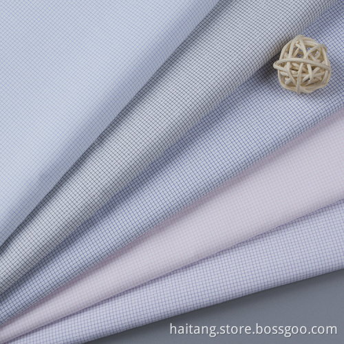 STOCK Check Bamboo fabric Anti-wrinkle Polyester Fabric